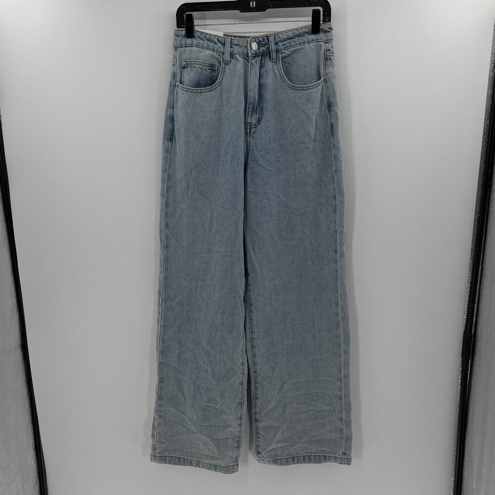 WeWoreWhat Wide Leg Denim Jeans - Light Wash - 28 - New with tags - Picture 2 of 8